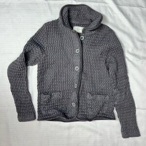 Mododoc MOD O DOC waffle knit cardigan sweater size S Small 100% cotton